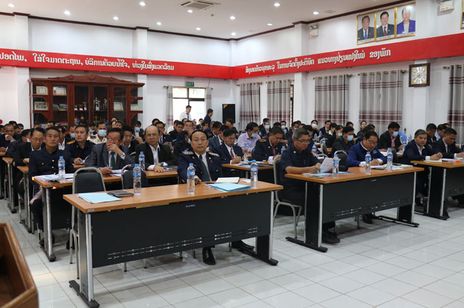 ກອງປະຊຸມຝຶກອົບຮົມວຽກງານກວດກາຂອງຂະແໜງ ໂຍທາທິການ ແລະ ຂົນສົ່ງ